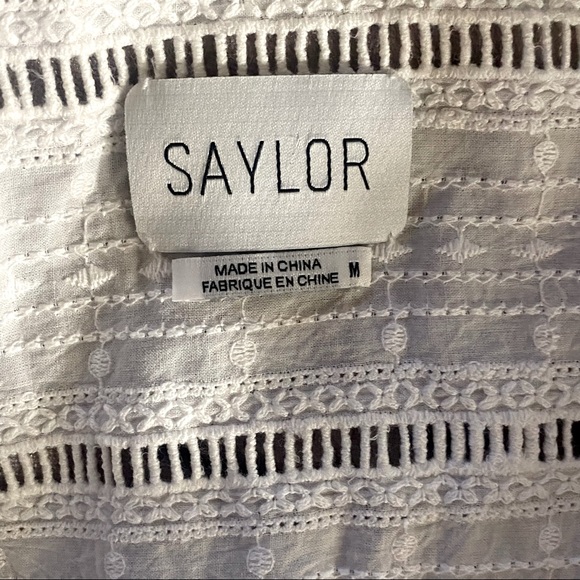 FINAL PRICE SAYLOR White Crochet Off Shoulder - Picture 2 of 9
